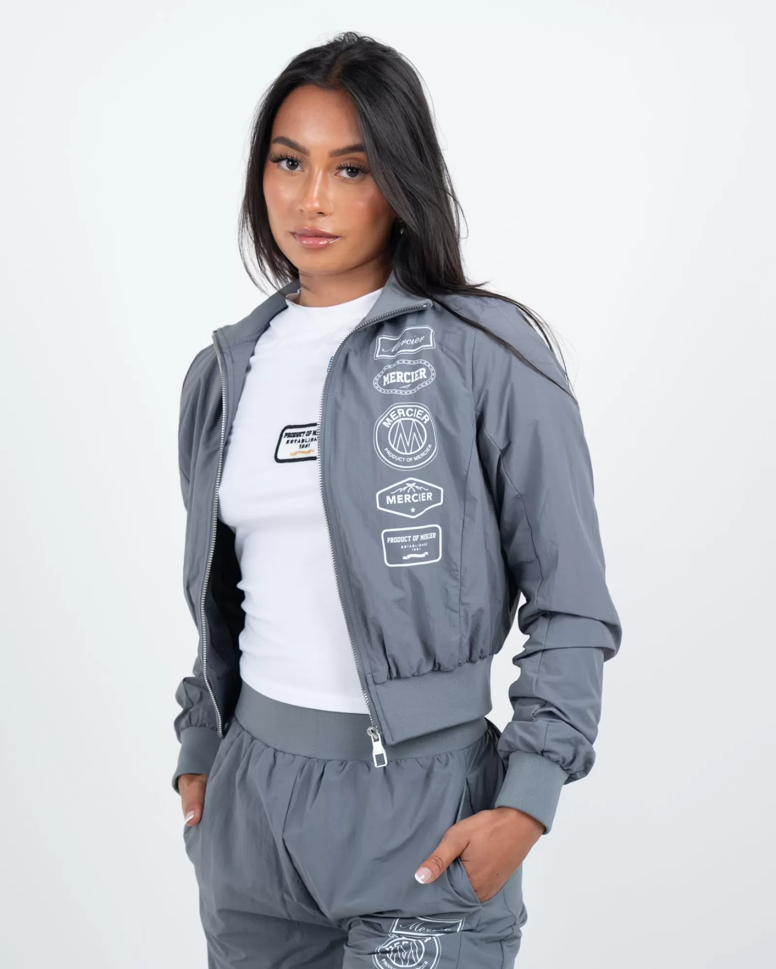 Outlet Damen | Oberbekleidung Für Damen 7>Mercier Damen Jacke aus Stahl 2.0 kurz geschnitten