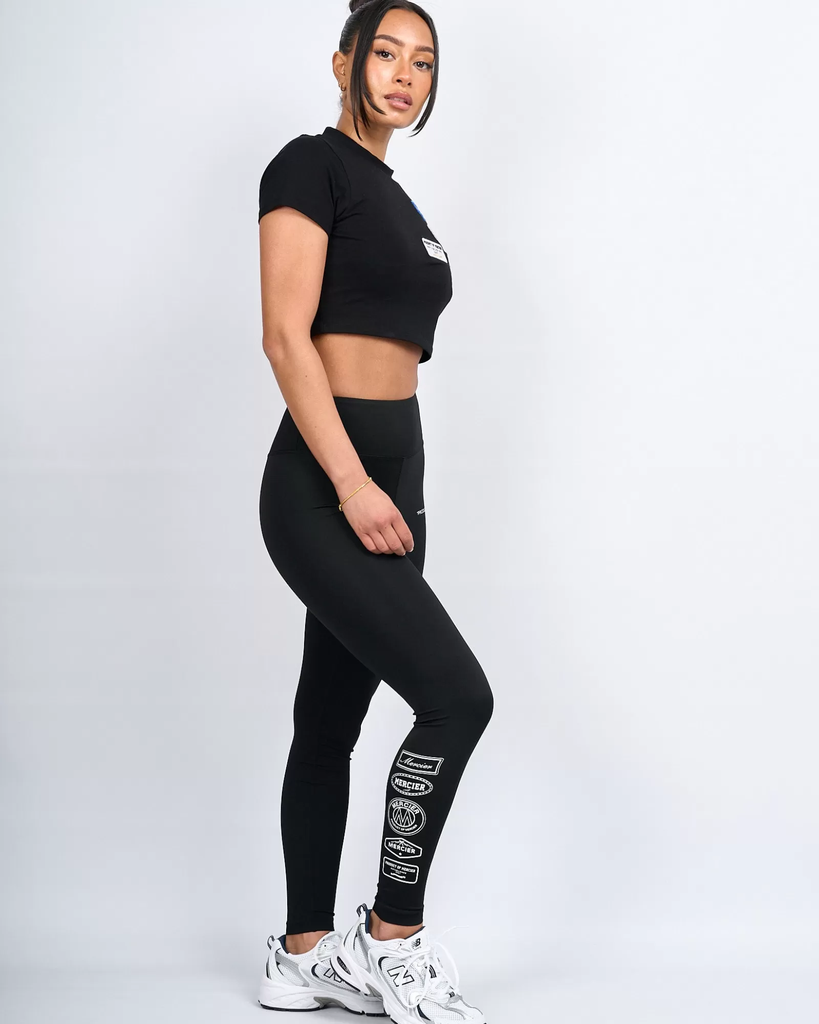 Outlet Damen | Frauen Jogger/leggings>Mercier Damen Schwarz 2.0 Abzeichen Leggings