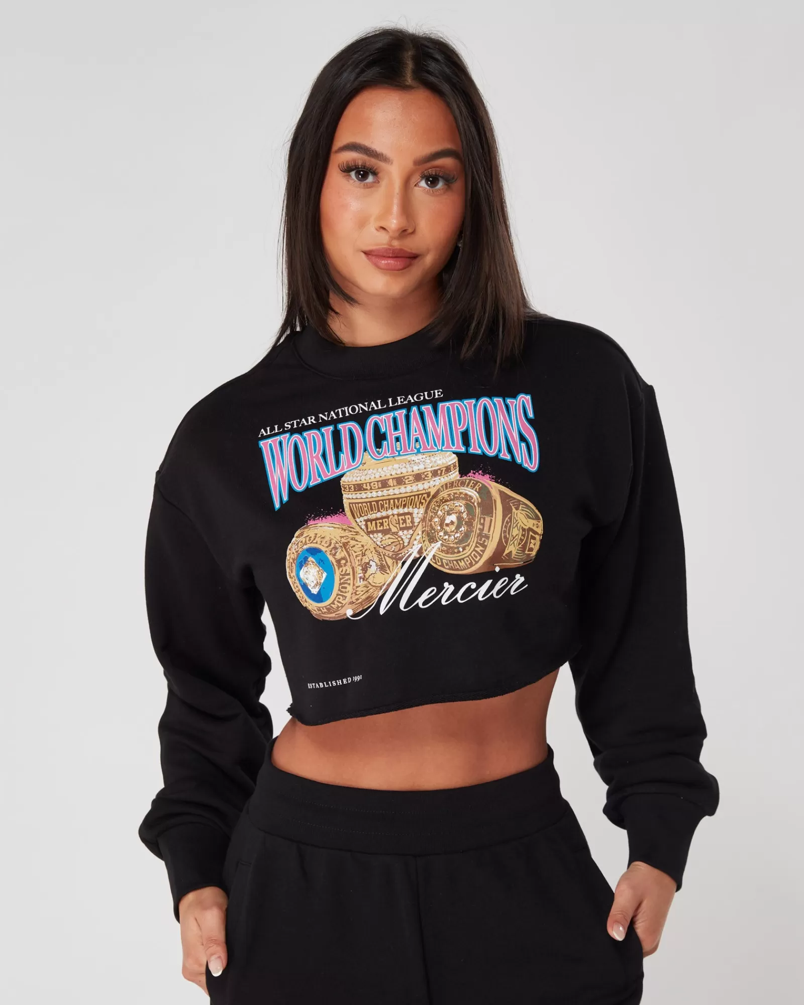 Outlet Damen | Damen-tops>Mercier Frauen Black Weltmeister Crop