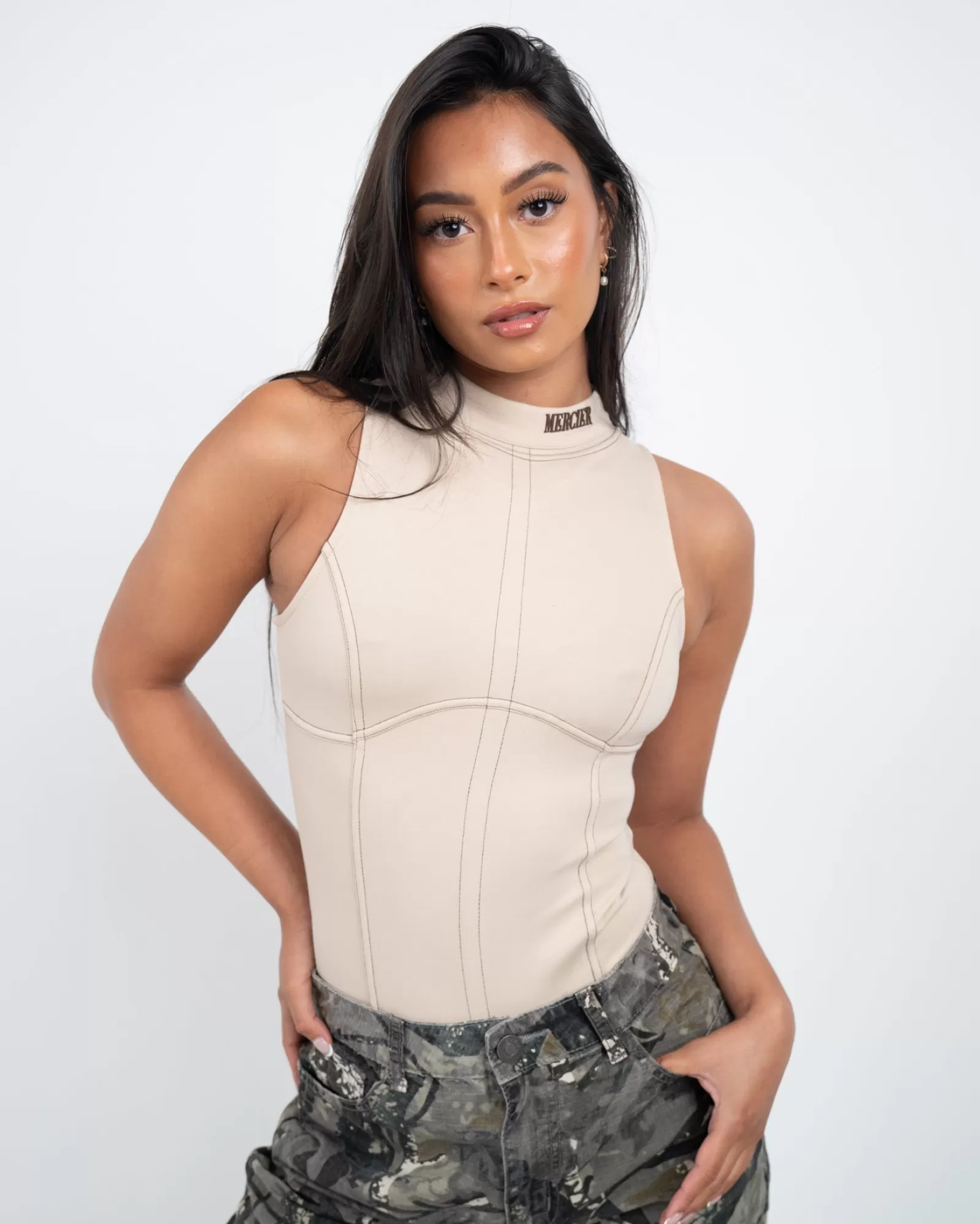 Outlet Damen>Mercier Frauen Ecru nach Hause Stitch Körper