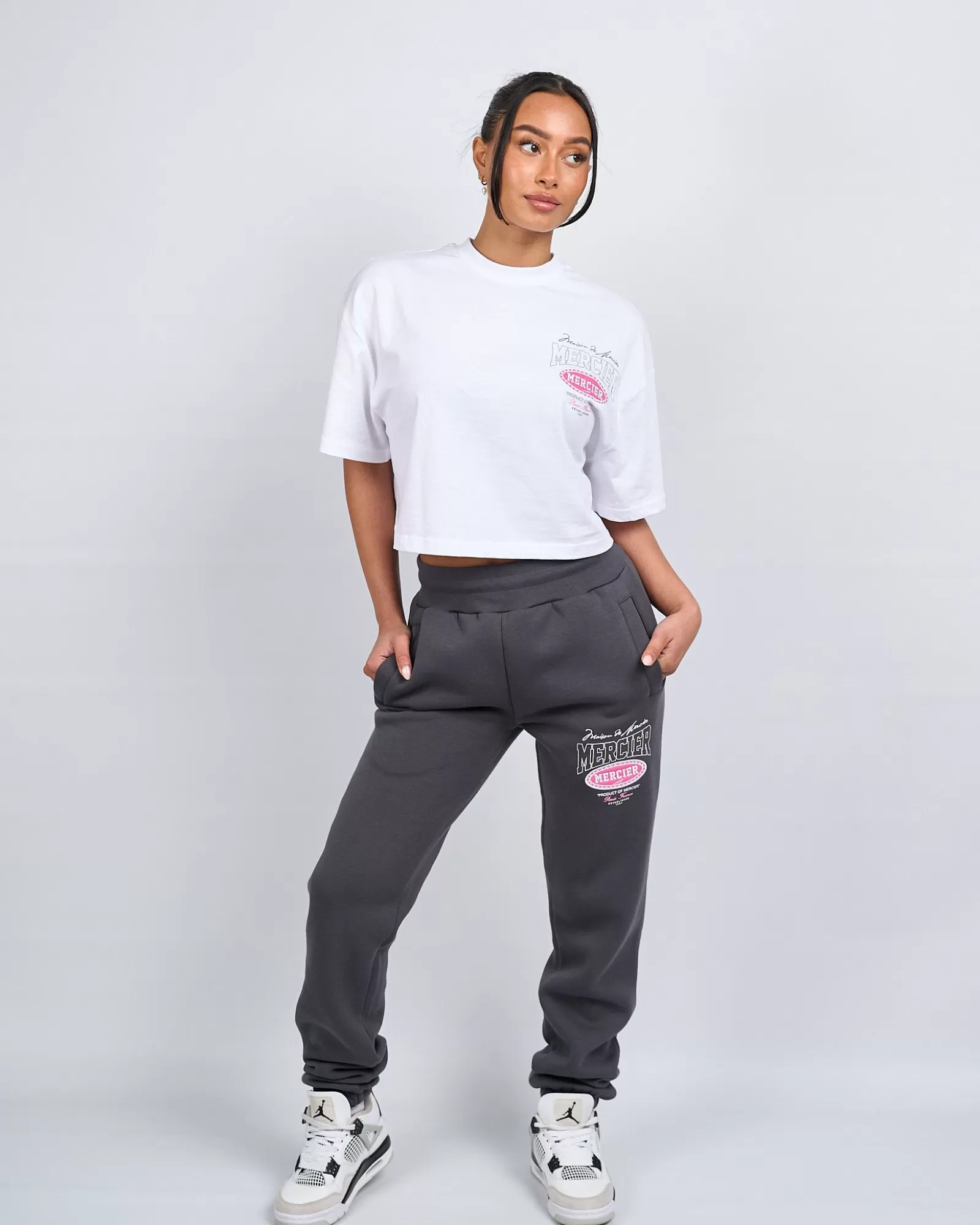 Frauen Jogger/leggings | Trainingsanzüge Für Damen>Mercier Frauen Holzkohle Rosa Multi Tour Jogger