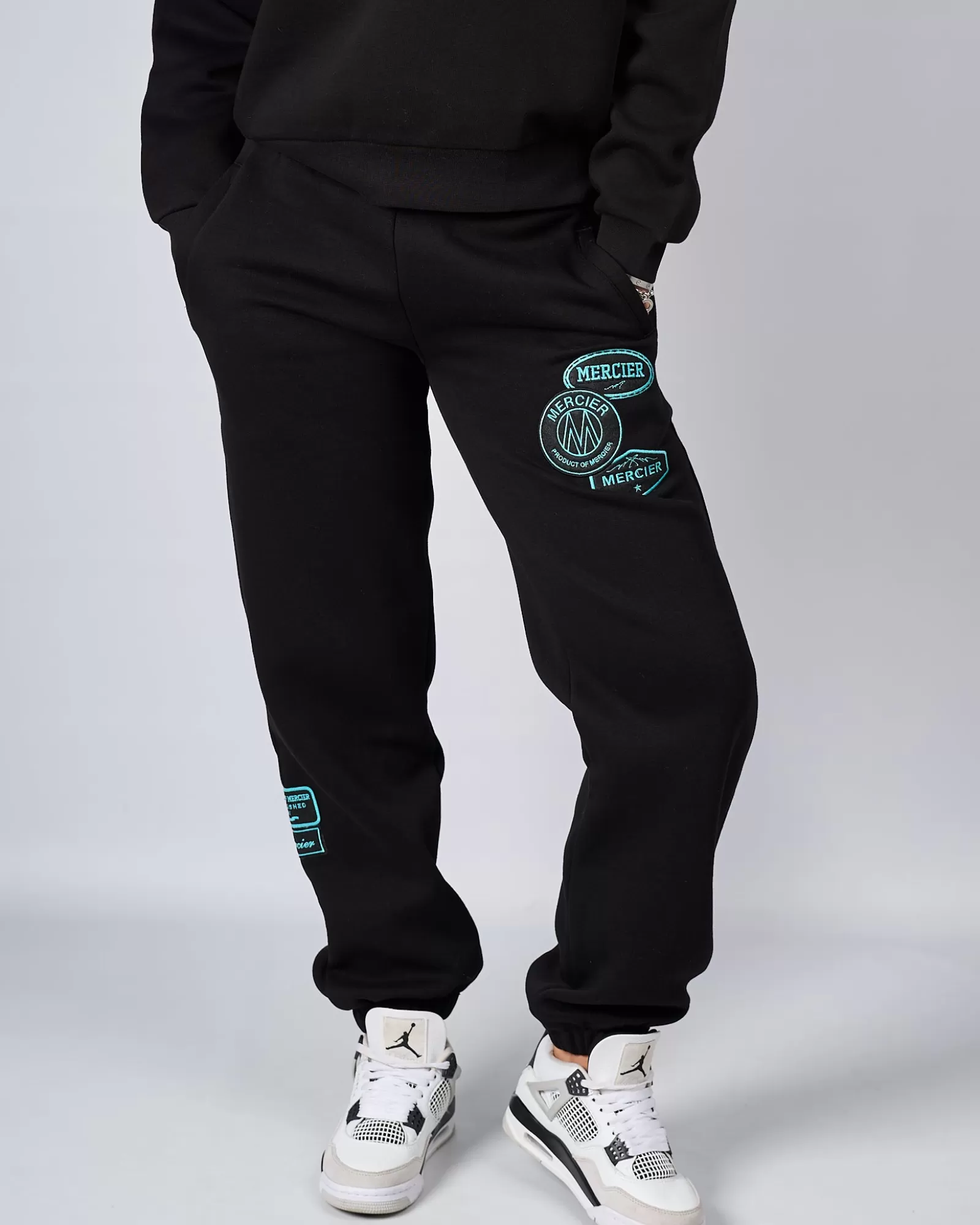 Frauen Jogger/leggings | Trainingsanzüge Für Damen>Mercier Frauen schwarz Tiffany OG Abzeichen Jogger