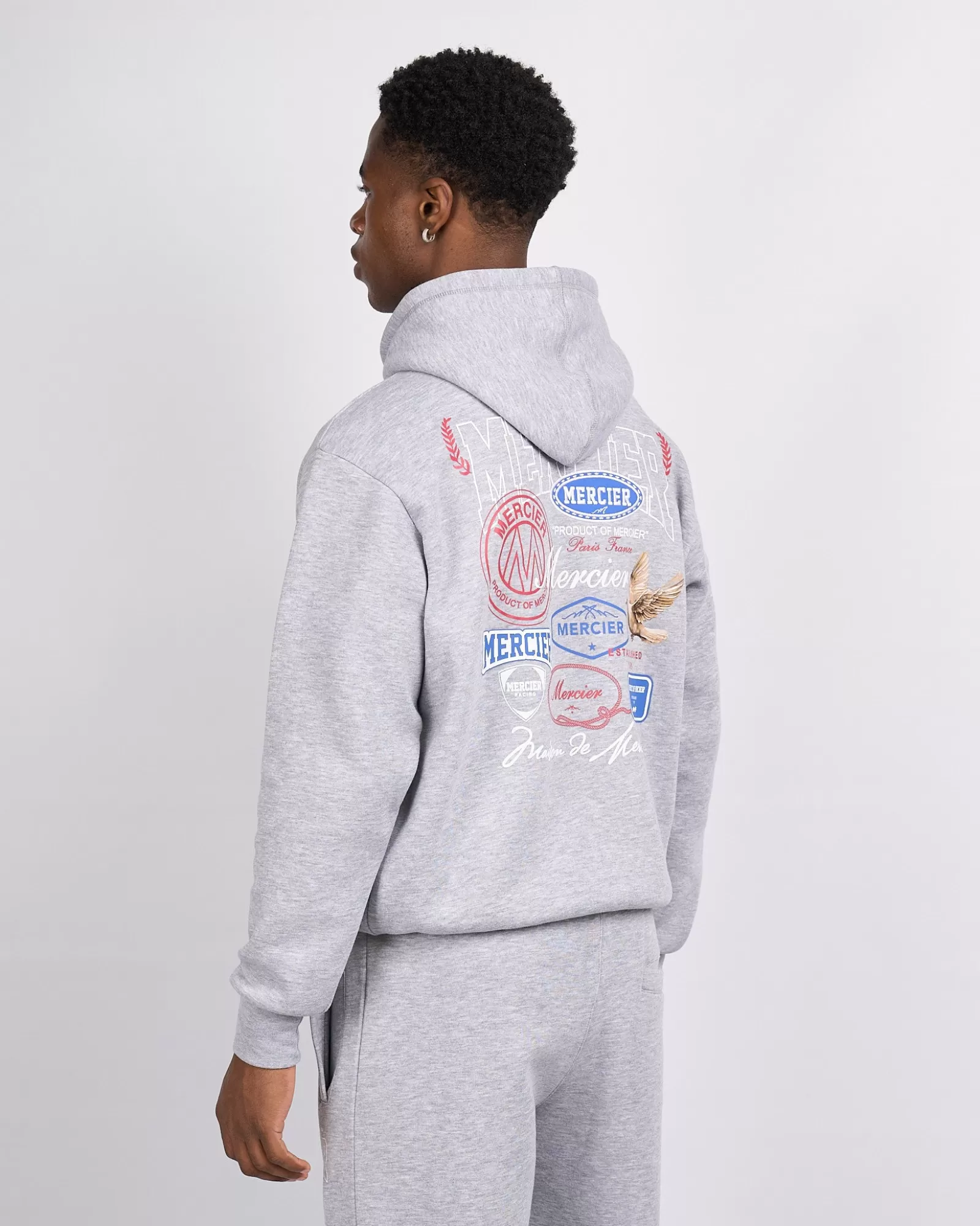 Trainingsoberteile / Hoodies | Trainingsanzüge>Mercier Grau Marl Multi Tour Hoodie