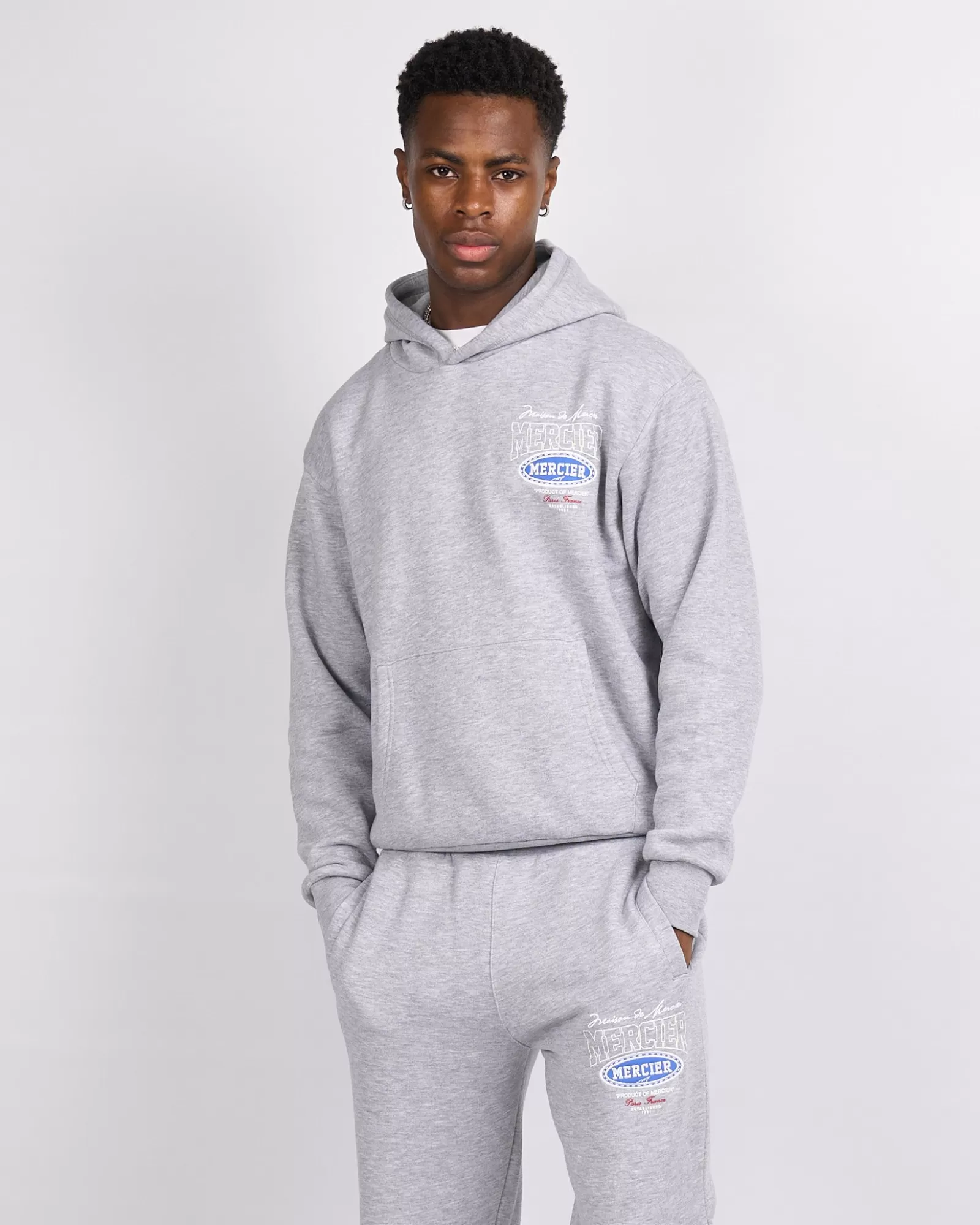 Trainingsoberteile / Hoodies | Trainingsanzüge>Mercier Grau Marl Multi Tour Hoodie