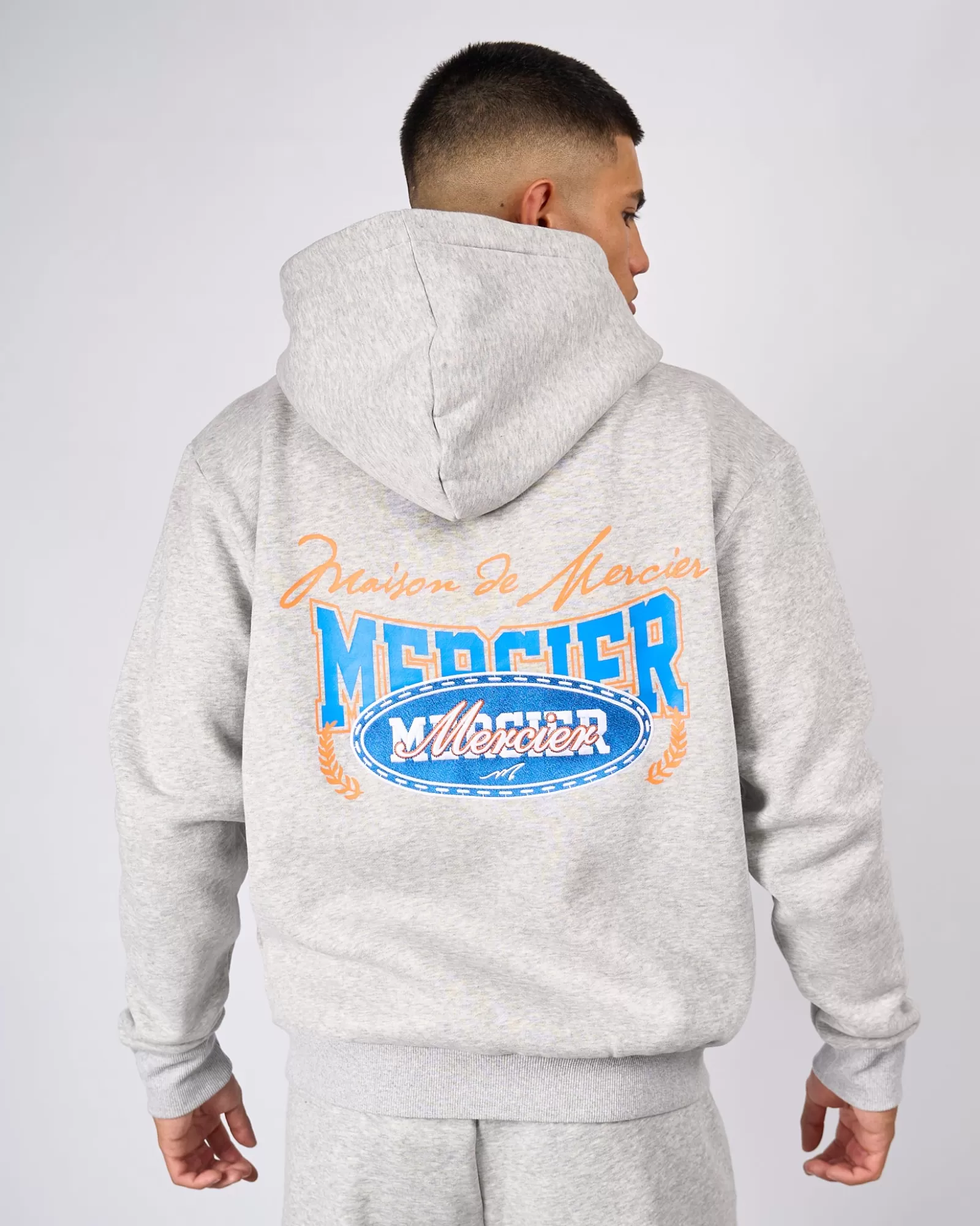 Trainingsoberteile / Hoodies | Trainingsanzüge>Mercier Grey Marl Maison De Zip Hood