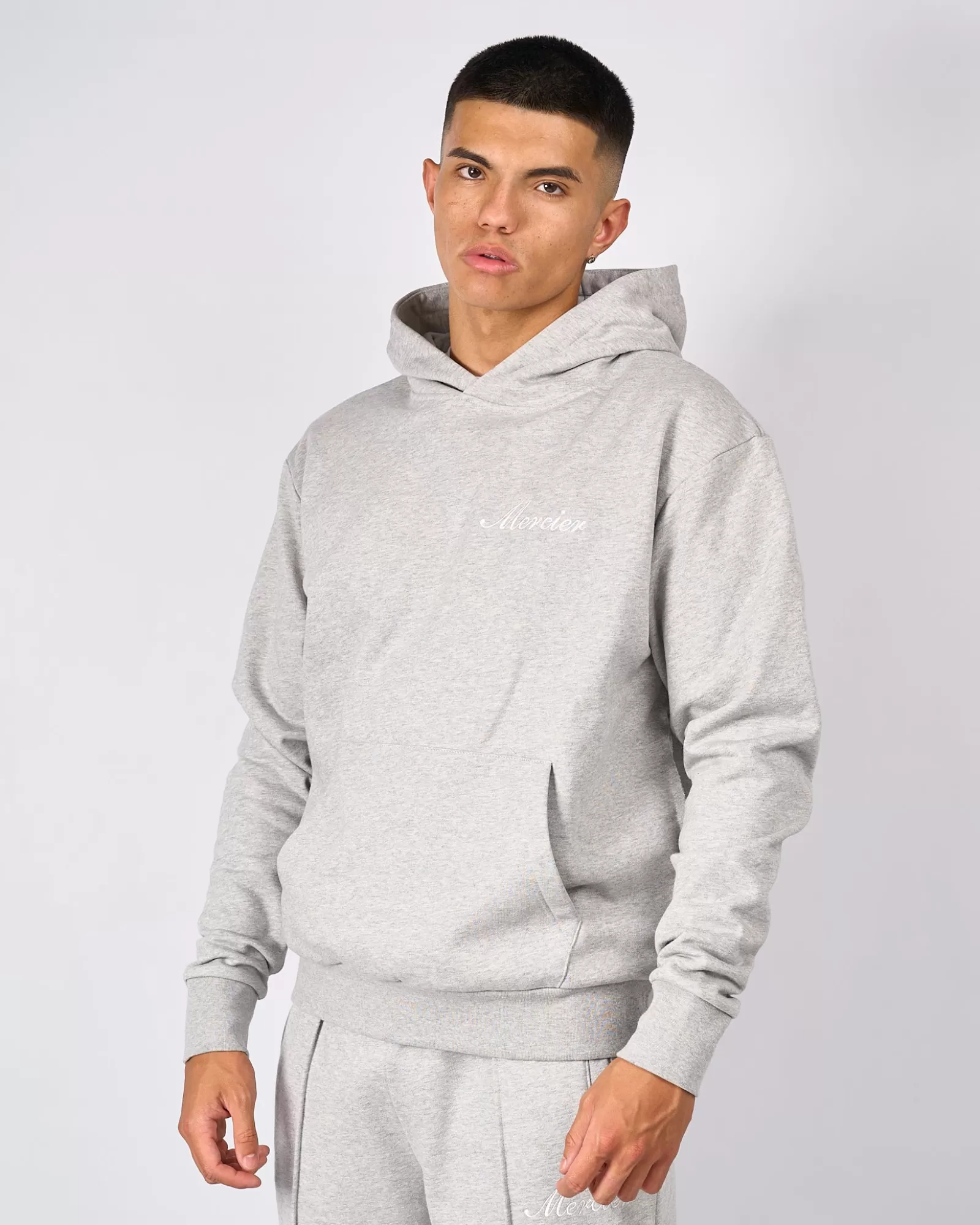Trainingsoberteile / Hoodies | Trainingsanzüge>Mercier Grey Marl Authenticity Hoodie