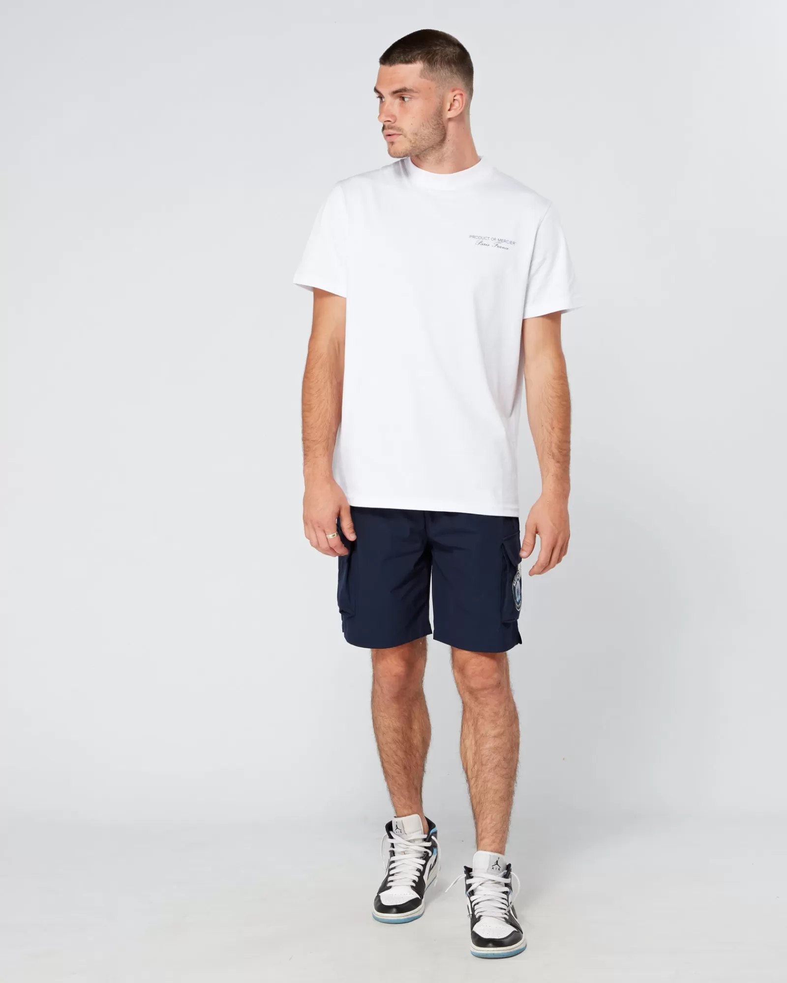 Sommersets | Kurze Hose>Mercier Marineblaue Cargo-Shorts mit OG-Abzeichen