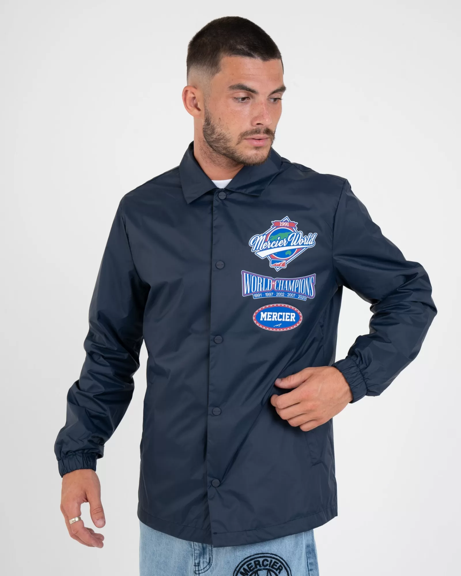 Jacken>Mercier Navy World Coach Jacke