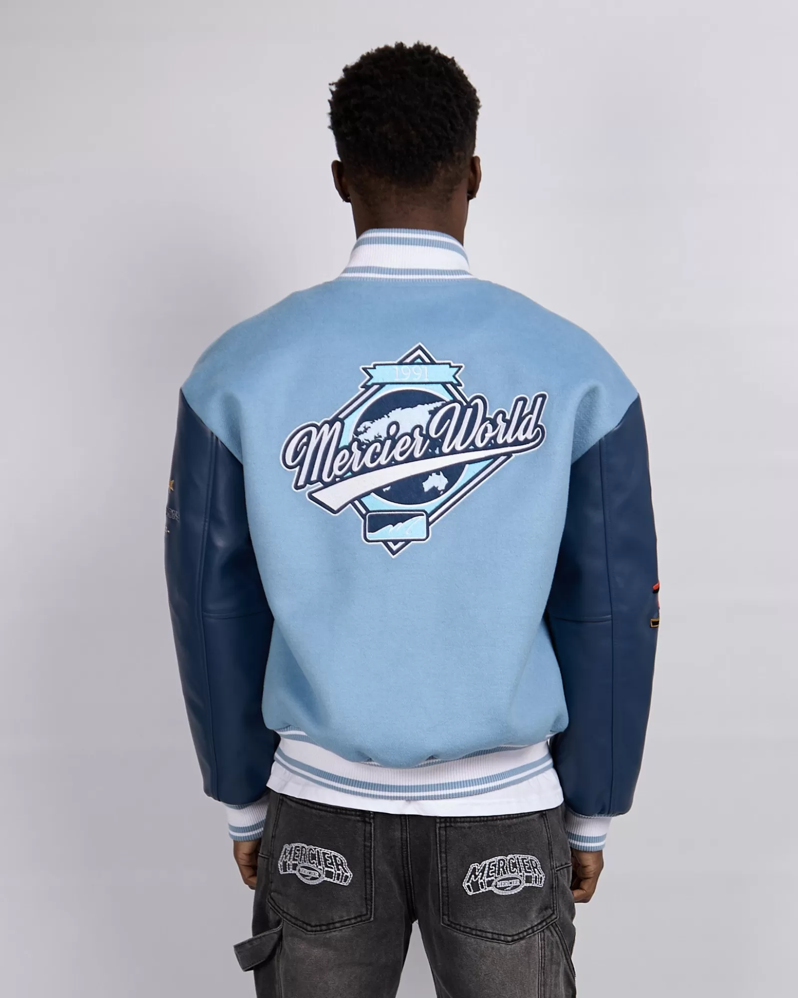 Jacken>Mercier Placid Blue Navy Rodman Varsity Jacke