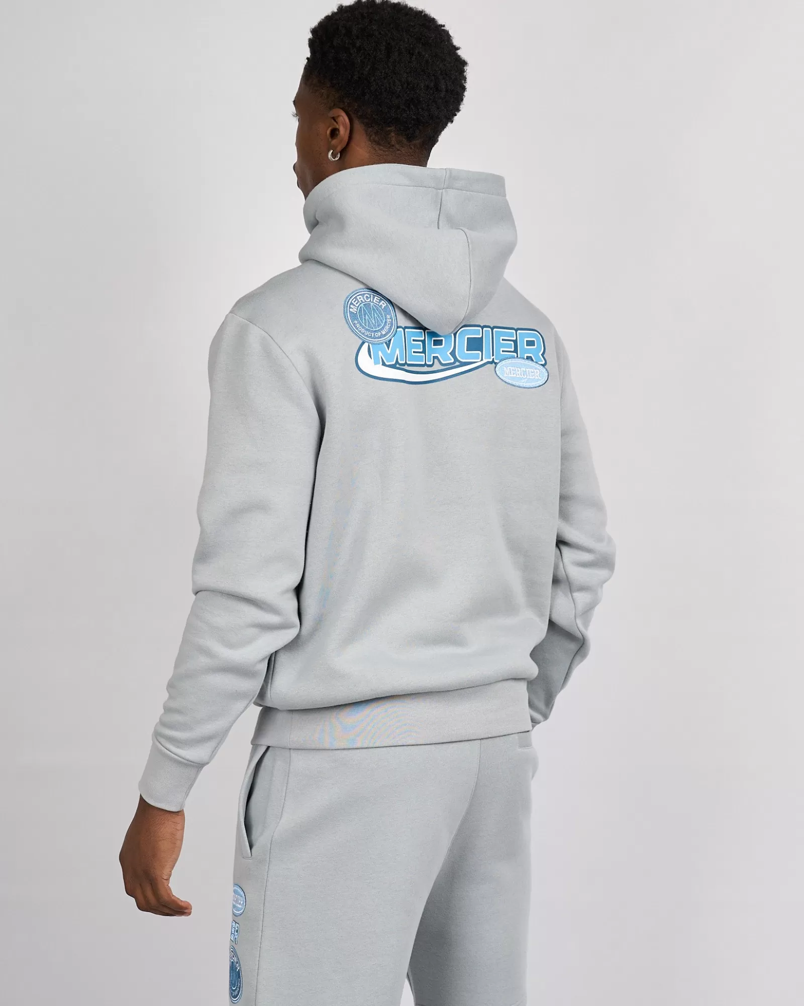 Trainingsoberteile / Hoodies>Mercier Rauchblauer Racer Hoodie