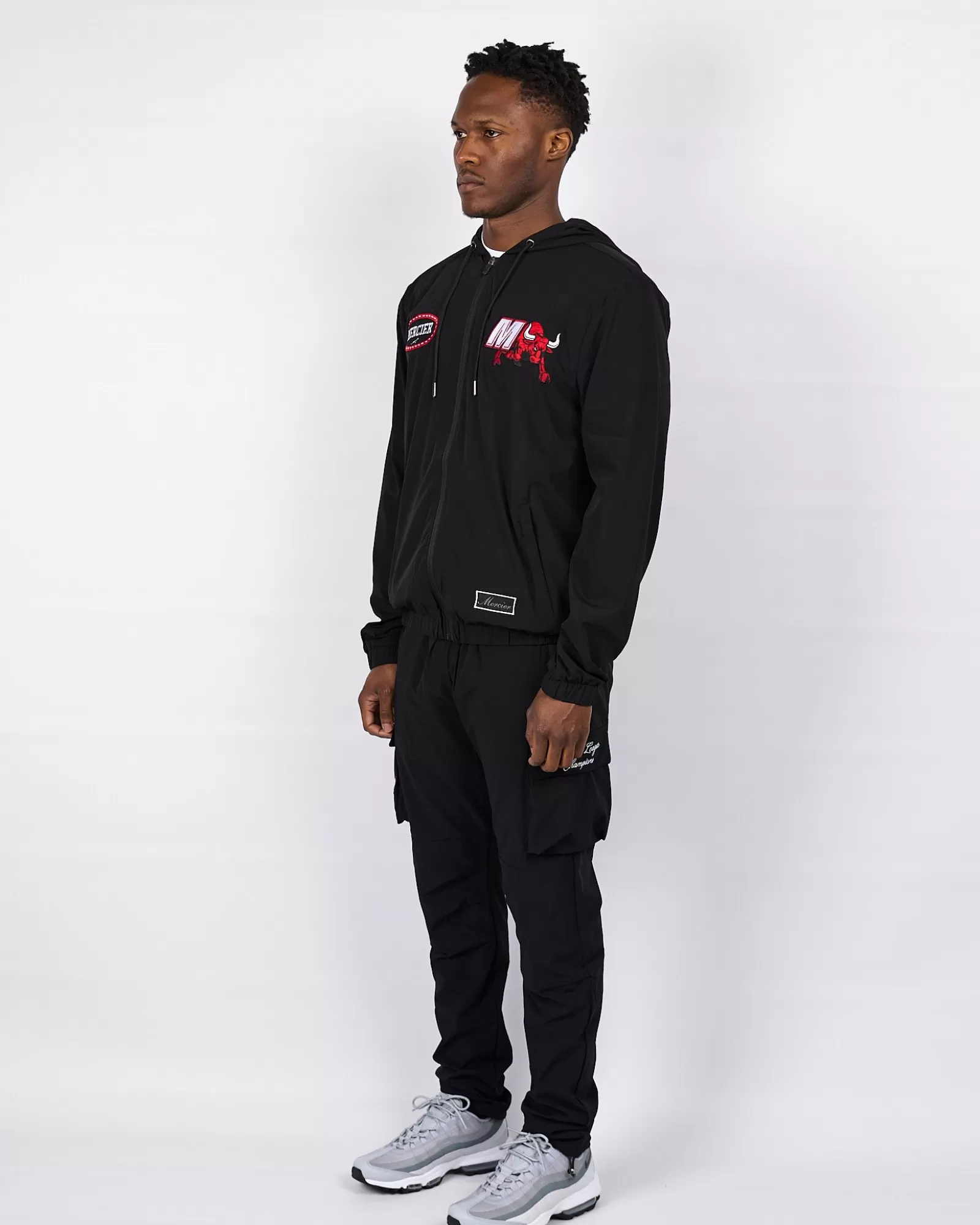 Windjacken & Cargohosen>Mercier Schwarz Rot Empire Wind breaker