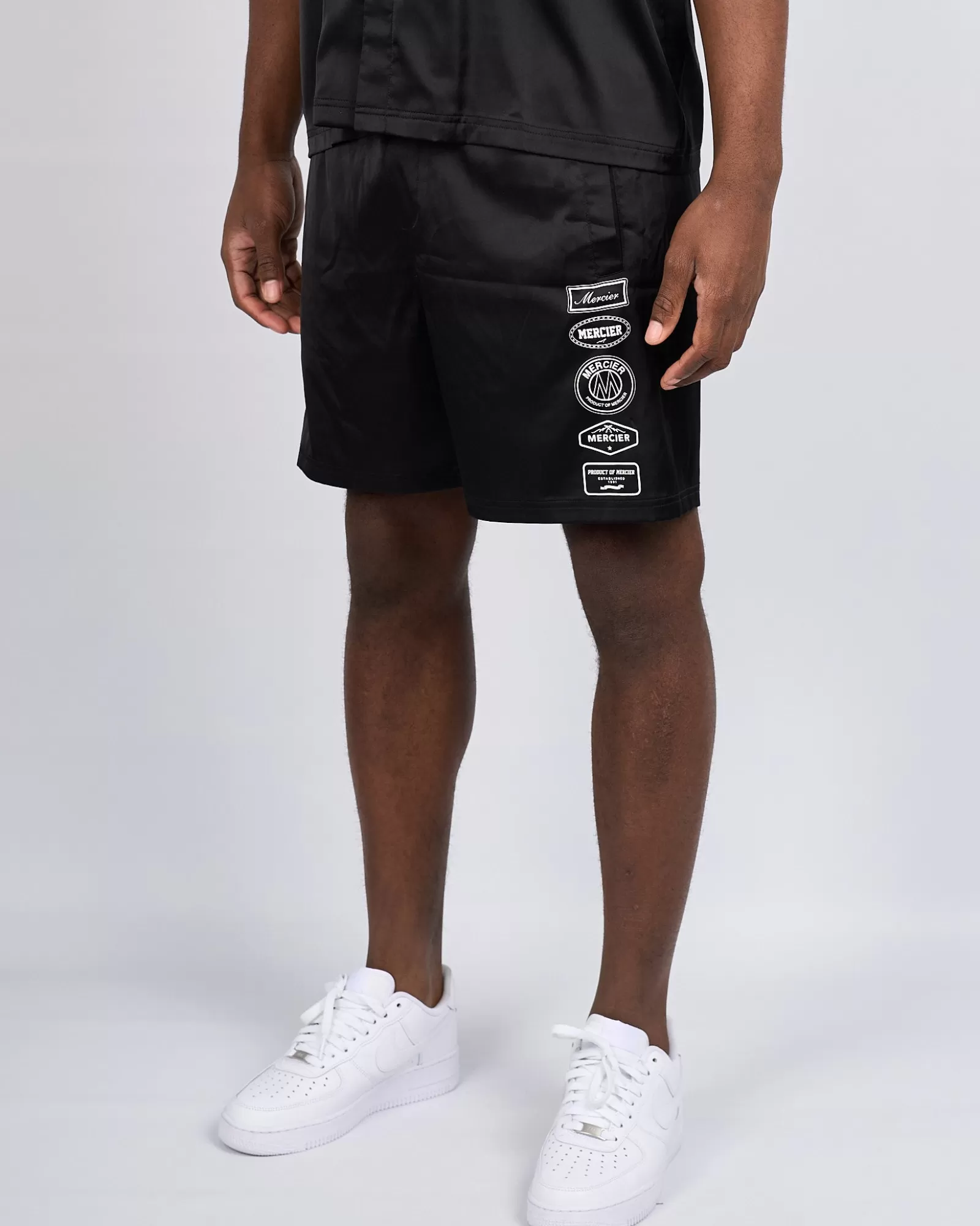 Sommersets>Mercier Schwarze 2.0 Badge Resort Shorts