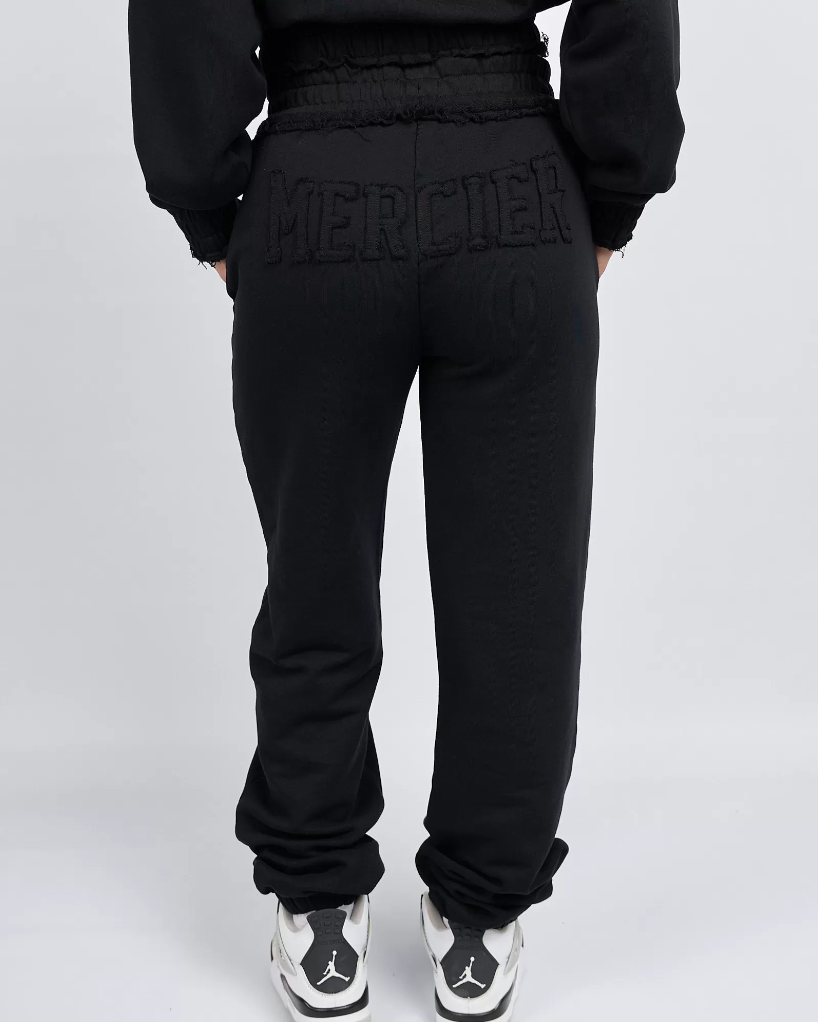 Frauen Jogger/leggings | Trainingsanzüge Für Damen>Mercier Schwarze Jogginghose im Used-Look für Damen
