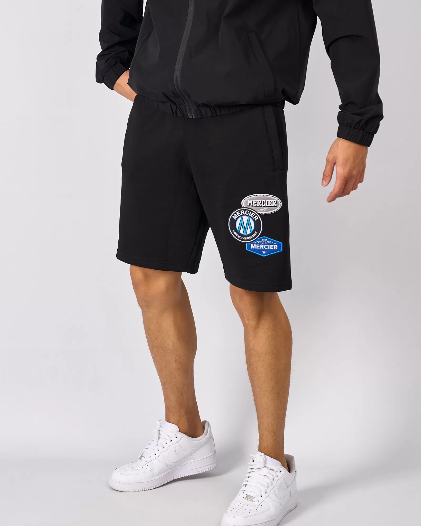 Sommersets | Kurze Hose>Mercier Schwarze OG Badge Shorts