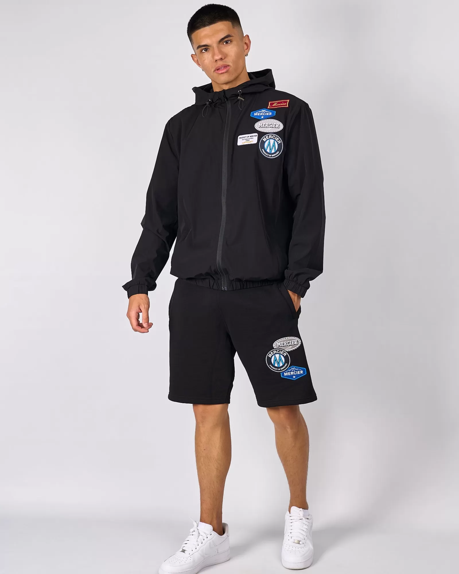 Sommersets | Kurze Hose>Mercier Schwarze OG Badge Shorts
