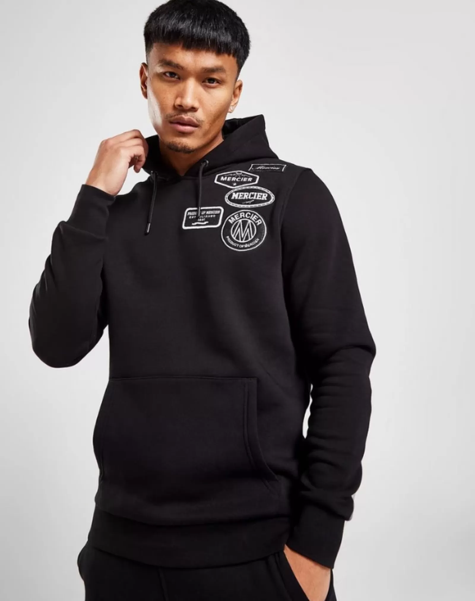 Trainingsoberteile / Hoodies | Trainingsanzüge>Mercier Schwarzer Mono Abzeichen Hoodie
