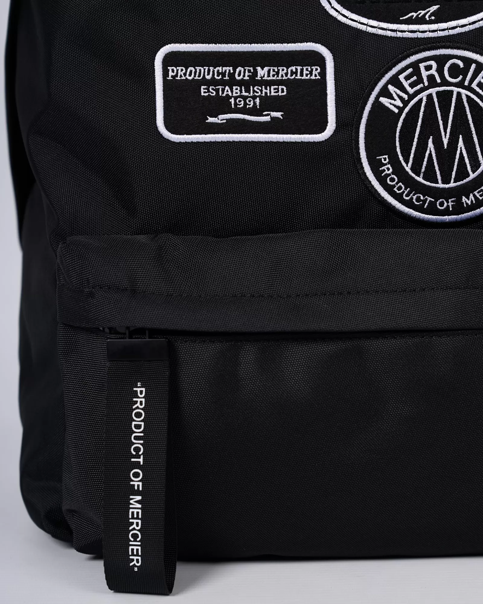 Zubehör | Bestseller Für Herren>Mercier Schwarzer Mono-Abzeichen-Rucksack (Restock 7/9/24)