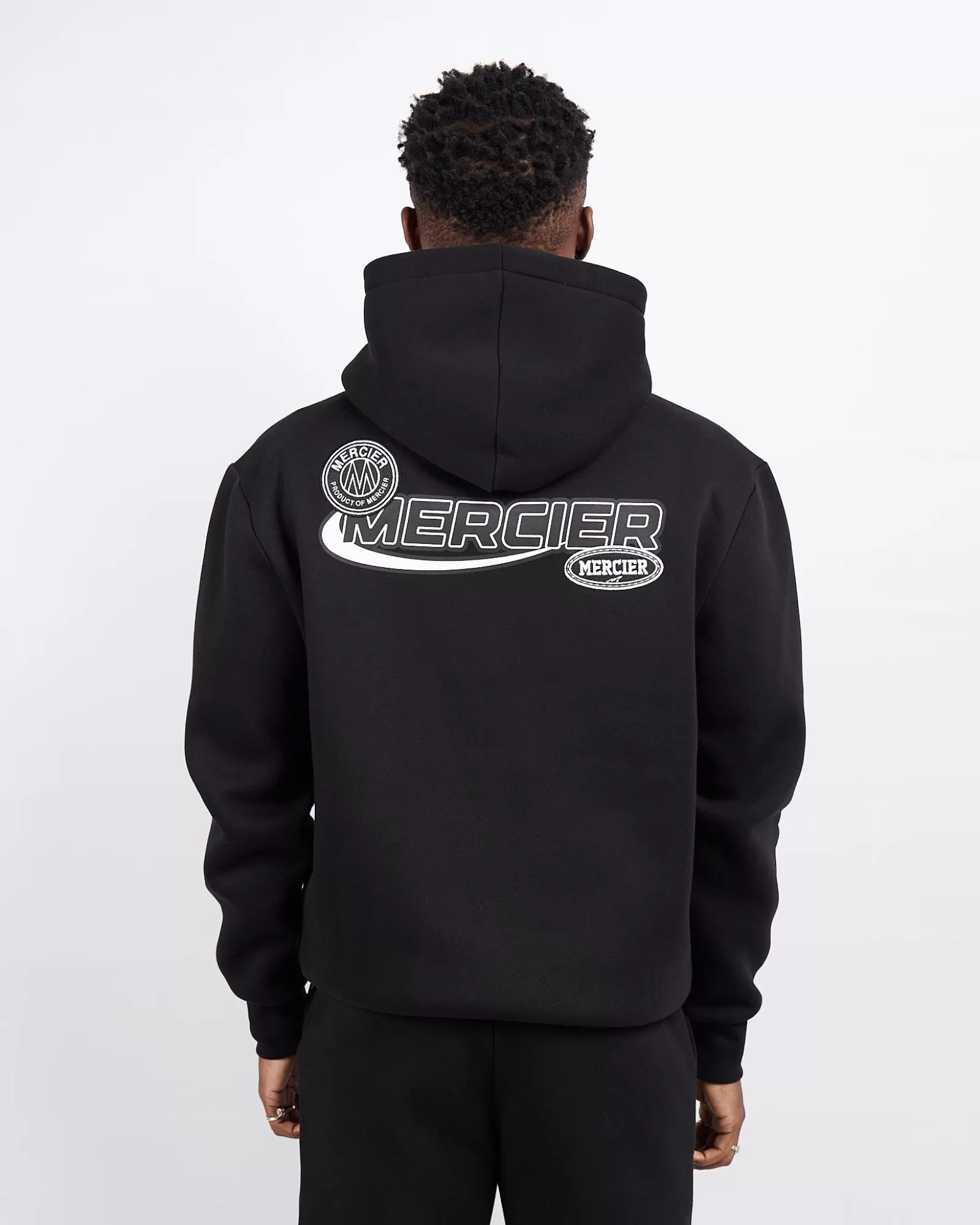 Trainingsoberteile / Hoodies | Trainingsanzüge>Mercier Schwarzer Rennfahrer Abzeichen Hoodie