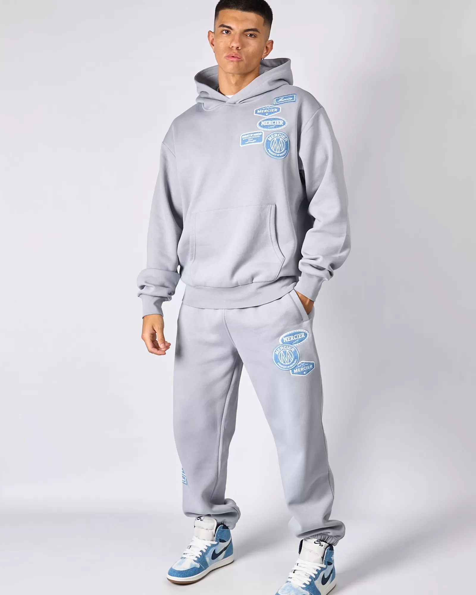 Jogger | Trainingsanzüge>Mercier Smoke Grey Denim OG Badge Joggers