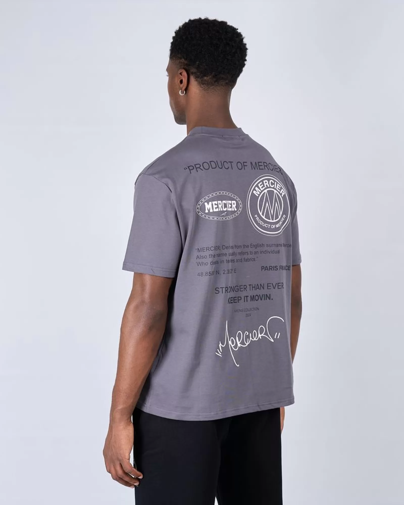 T-shirts>Mercier Stahl Weiß Caruso Entspanntes T-Shirt