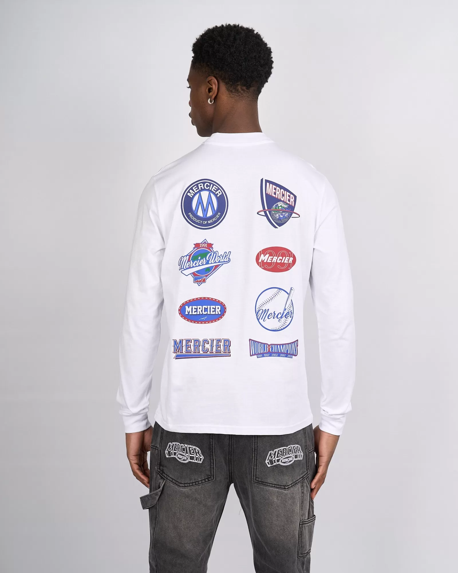 T-shirts>Mercier Weißer Die Serie Langarm-T-Shirt