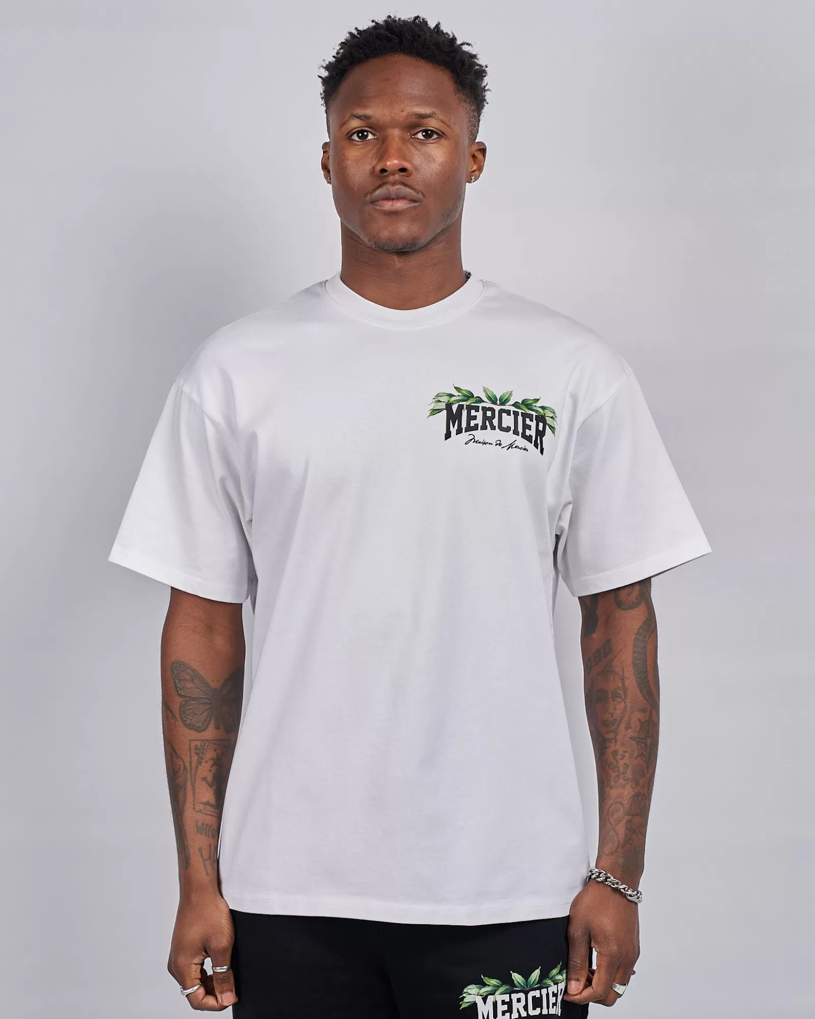 T-shirts>Mercier Weißes botanisches Gericht TShirt