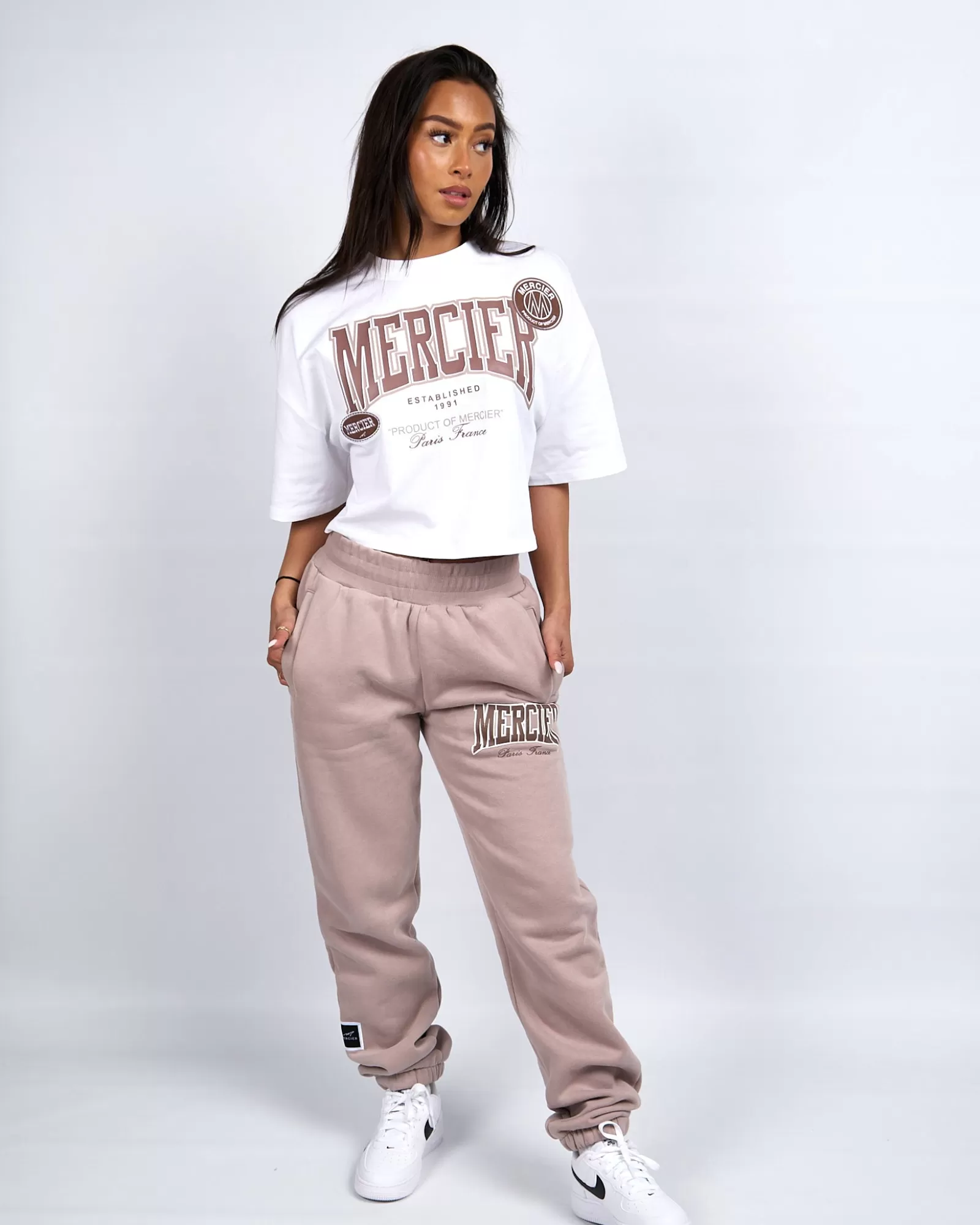 Damen-tops>Mercier Weißes Kansas geschnittenes T-Shirt für Frauen