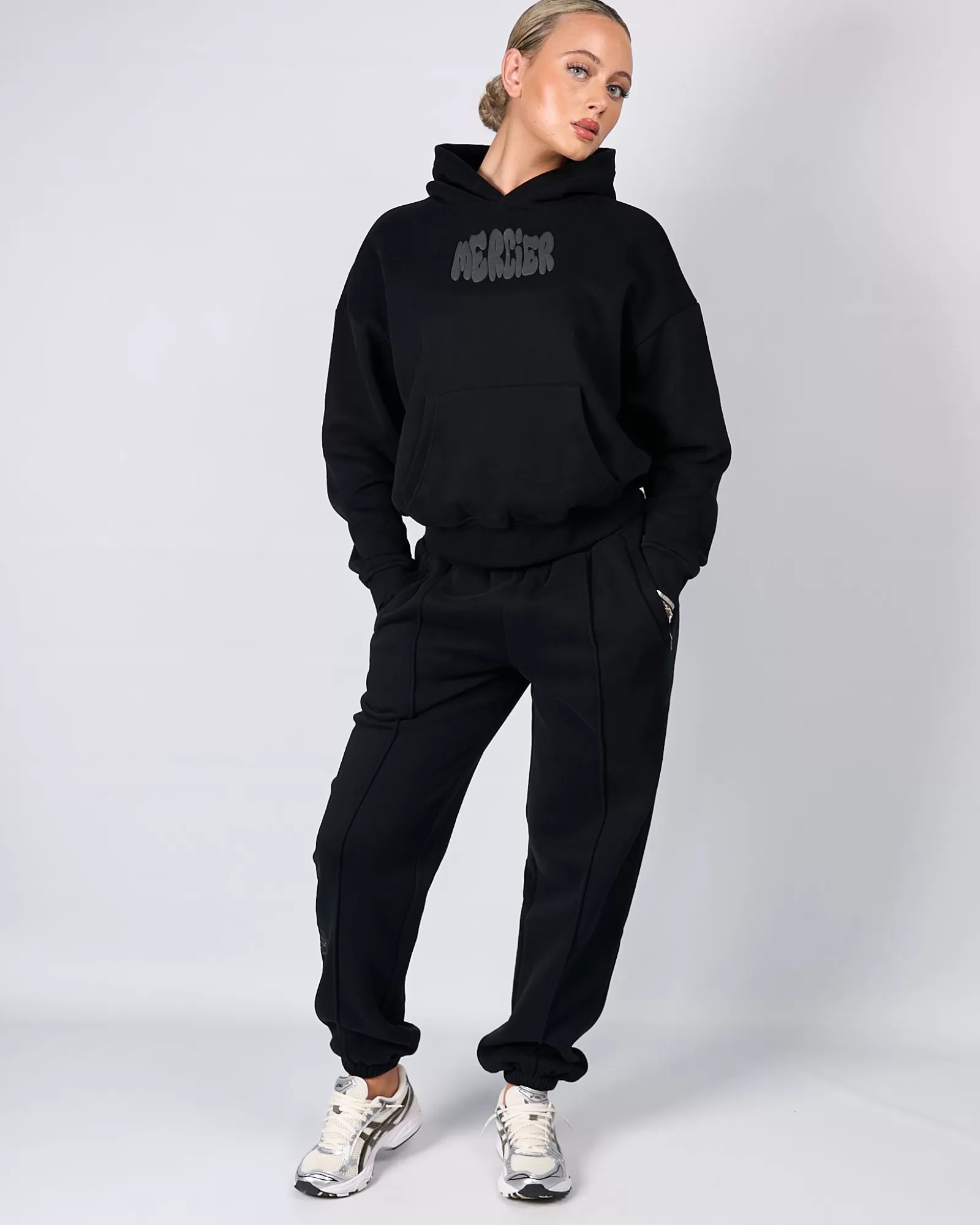 Frauen Jogger/leggings | Trainingsanzüge Für Damen>Mercier Womens Black Charcoal Bubble Jogger