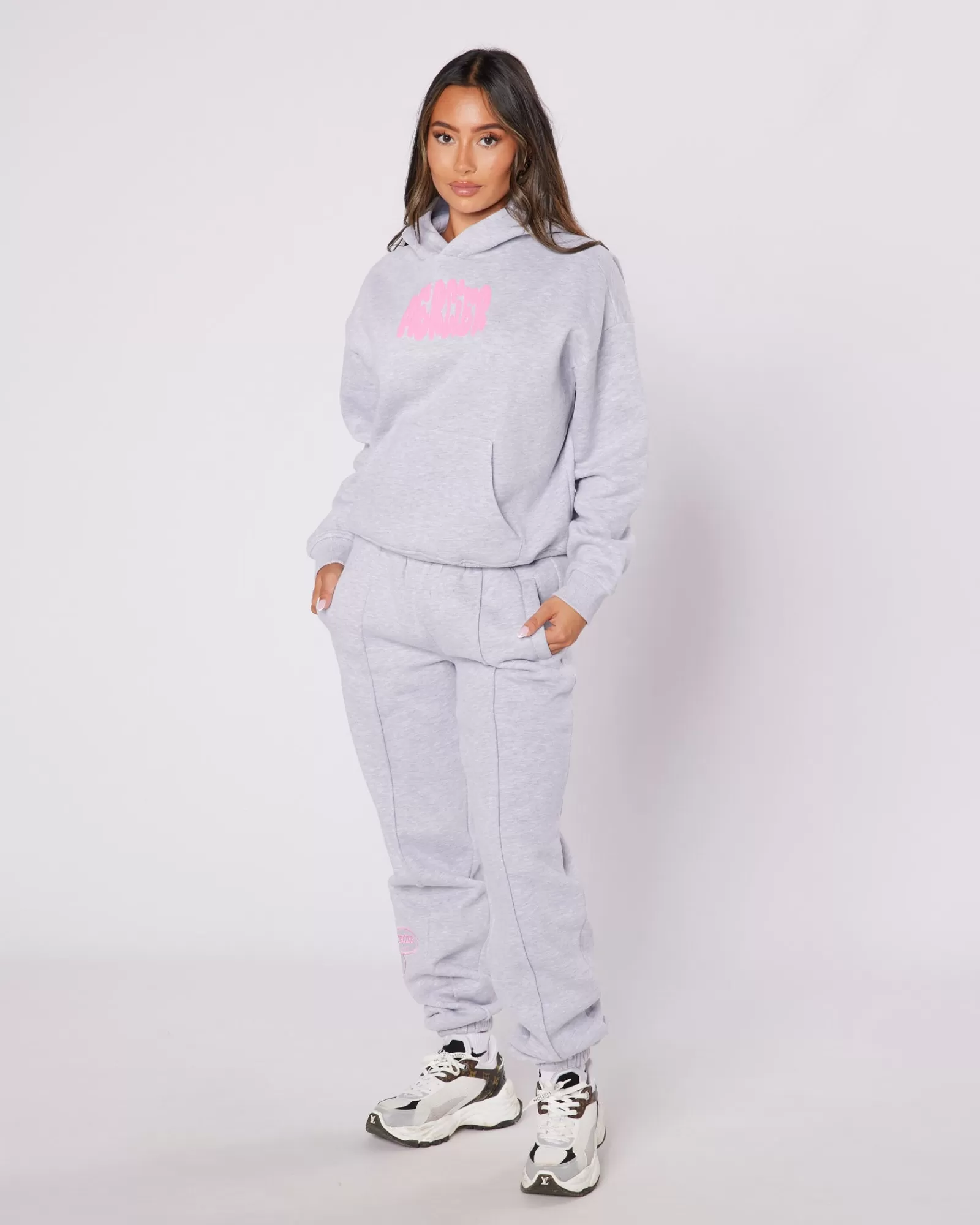 Frauen Jogger/leggings | Trainingsanzüge Für Damen>Mercier Womens Grey Pink Bubble Jogger